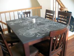 chalk painted table
