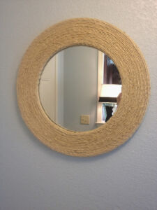 twine framed mirror